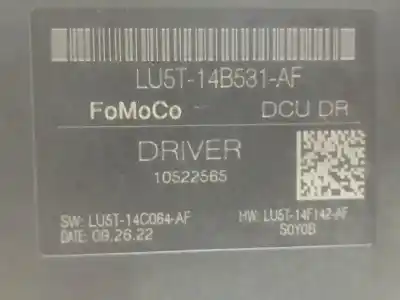 Автозапчасти б/у закрытый распределительный щит за ford puma (j2k, cf7) 1.0 ecoboost mhev ссылки oem iam lu5t14b531af   Автозапчасти б/у закрытый распределительный щит за ford puma (j2k, cf7) 1.0 ecoboost mhev ссылки oem iam lu5t14b531af