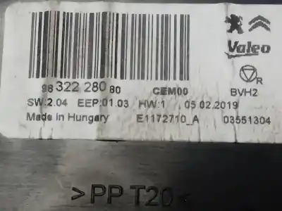 Second-hand car spare part electronic module for citroen ds7 crossback (x74) oem iam references 9832228080  