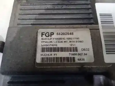 Second-hand car spare part ecu engine control for lancia ypsilon (101) 1.3 jtd cat oem iam references 55202548  
