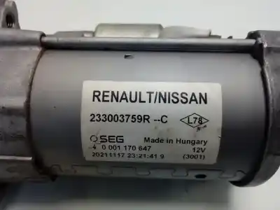 Second-hand car spare part starter motor for renault express 1.6 oem iam references 233003759r  
