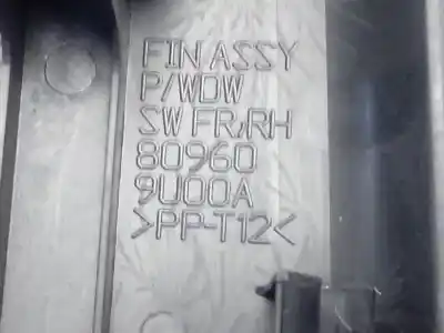 Second-hand car spare part right front power window switch for nissan note (e11e) acenta oem iam references 809609u00a  