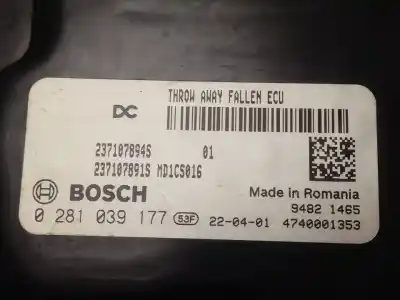 Second-hand car spare part ecu engine control for dacia duster (hm_) 1.5 dci 115 (hmad) oem iam references 0281039177  