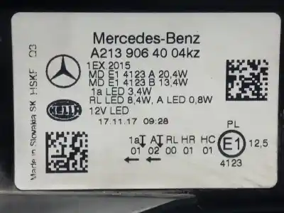 Gebrauchtes Autoersatzteil rechter scheinwerfer zum mercedes-benz clase e (bm 213) berlina 654920 oem-iam-referenzen a2139064004  