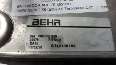 Pezzo di ricambio per auto di seconda mano radiatore olio motore per bmw x5 (e53) 3.0 turbodiesel cat riferimenti oem iam 7167202