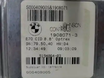 Second-hand car spare part multifunction display for bmw x6 (e71) 3.0 turbodiesel cat oem iam references 19080713  