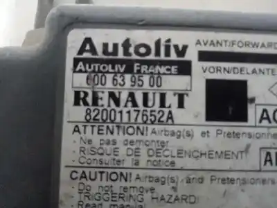 Second-hand car spare part airbag control unit for renault megane i scenic ja renault oem iam references 8200117652a  
