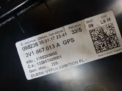 İkinci el araba yedek parçası sol ön kapi kaplamasi için skoda superb (3v3) active oem iam referansları   