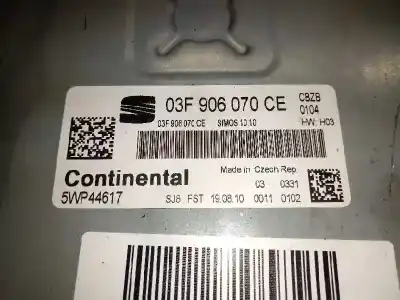 Second-hand car spare part ecu engine control for seat leon (1p1) 1.2 tsi oem iam references 03f906070ce  