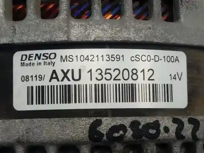 Second-hand car spare part alternator for opel corsa e design line oem iam references 13520812  