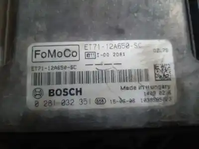 Second-hand car spare part ecu engine control for ford transit courier ambiente oem iam references et7112a650sc  