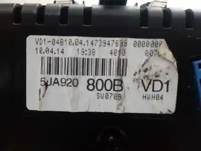 Second-hand car spare part dashboard for skoda spaceback (5h) active oem iam references 5ja920800b  