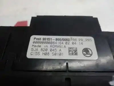 Peça sobressalente para automóvel em segunda mão comando de sofagem (chauffage / ar condicionado)  por skoda spaceback (5h) active referências oem iam 5ja820045a  