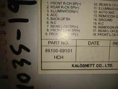 Tweedehands auto-onderdeel audiosysteem / radio-cd voor ssangyong actyon 2.0 td cat oem iam-referenties 8910009101   Tweedehands auto-onderdeel audiosysteem / radio-cd voor ssangyong actyon 2.0 td cat oem iam-referenties 8910009101