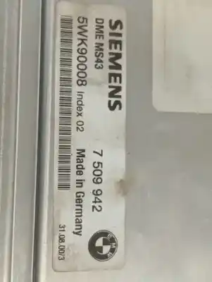 Second-hand car spare part ecu engine control for bmw x5 (e53) 3.0i oem iam references 7509942  