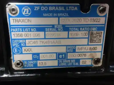 Recambio de automóvil de segunda mano de caja cambios para ford f-max 500 referencias oem iam 12tx2620 td 03/22  