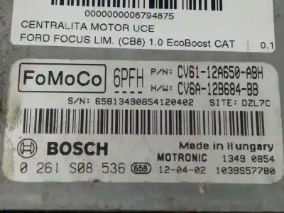 Second-hand car spare part ecu engine control for ford focus lim. (cb8) trend oem iam references 0261s08536  