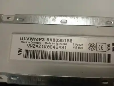 Автозапчасти б/у аудиосистема / радио cd за volkswagen caddy ka/kb (2c) 1.6 tdi ссылки oem iam 5k0035156  