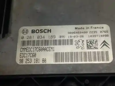 Peça sobressalente para automóvel em segunda mão centralina de motor uce por opel combo cargo (e) 1.6 cdti dpf referências oem iam 9825318180  