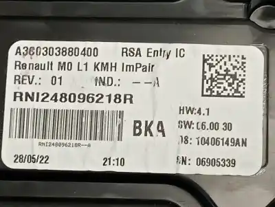 Pezzo di ricambio per auto di seconda mano pannello degli strumenti per renault express 1.9d riferimenti oem iam 248096218r  