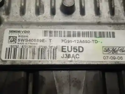 Second-hand car spare part ecu engine control for ford s-max (ca1) 1.8 tdci cat oem iam references 7g9112a650td  