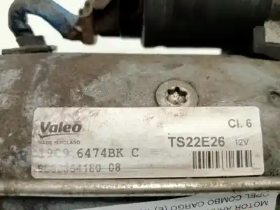 Second-hand car spare part starter motor for opel combo cargo (e) 1.6 cdti dpf oem iam references 9662354180   Second-hand car spare part starter motor for opel combo cargo (e) 1.6 cdti dpf oem iam references 9662354180