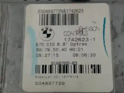 Second-hand car spare part multifunction display for bmw x6 (e71) activehybrid oem iam references 17426231  