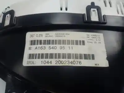 Pezzo di ricambio per auto di seconda mano pannello degli strumenti per mercedes-benz clase ml (bm 163) 270 cdi (163.113) 163 cv / 120 kw riferimenti oem iam a1635409511  