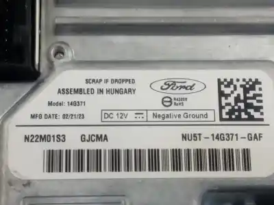 Second-hand car spare part electronic module for ford puma st-line oem iam references nu5t14g371gaf  