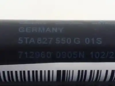 Gebrauchtes Autoersatzteil STOSSDÄMPFER FÜR KOFFERRAUM / TÜR Heckklappendämpfer zum VOLKSWAGEN TOURAN (5T1)  OEM-IAM-Referenzen 5TA827550G  