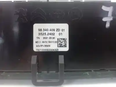 Second-hand car spare part heating / air conditioning control panel for opel combo cargo (e) 1.5 cdti dpf oem iam references 98340409zd  