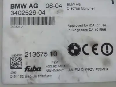 Peça sobressalente para automóvel em segunda mão módulo eletrónico antena por bmw x3 (e83) 3.0d referências oem iam   