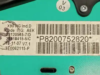 Pezzo di ricambio per auto di seconda mano pannello degli strumenti per dacia logan ambiance riferimenti oem iam p8200752820  