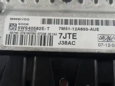 Автозапчастина б/у ебу контролер двигуна для ford c-max (cb3) (2007->2010) 1.8 ghia [1.8 ltr. - 85 kw tdci turbodiesel cat] посилання на oem iam 7m5112a650aue  