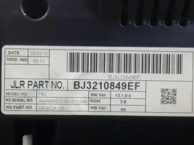 Peça sobressalente para automóvel em segunda mão quadrante por land rover evoque pure referências oem iam bj3210849ef  