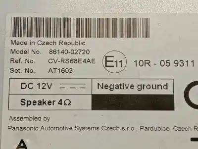 Second-hand car spare part gps navigation system for toyota corolla (e21) hybrid active oem iam references 8614002720  