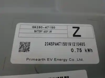 Second-hand car spare part battery for toyota corolla (e21) hybrid active oem iam references g928047150  