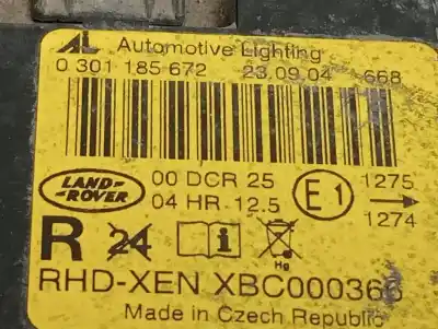 Second-hand car spare part right headlight for land rover range rover (lm) td6 hse oem iam references 0301185672  