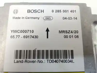 Автозапчасти б/у комплект подушки безопасности за land rover range rover (lm) td6 hse ссылки oem iam 0285001401  