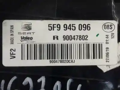 Second-hand car spare part right tailgate light for seat leon st (5f8) reference advanced oem iam references 5f9945096  