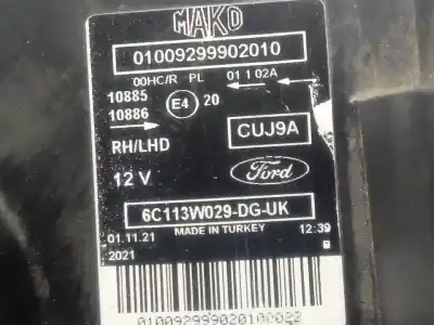 Peça sobressalente para automóvel em segunda mão farol / farolim direito por ford transit custom v362 autobús (f3) 2.2 tdci referências oem iam 6c113w029dg  