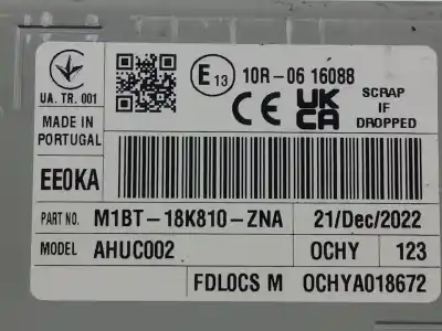 Автозапчасти б/у аудиосистема / радио cd за ford puma (j2k, cf7) 1.0 ecoboost mhev ссылки oem iam m1bt18k810zna   Автозапчасти б/у аудиосистема / радио cd за ford puma (j2k, cf7) 1.0 ecoboost mhev ссылки oem iam m1bt18k810zna