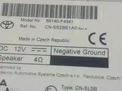 Автозапчасти б/у аудиосистема / радио cd за toyota c-hr (x10) híbrido hybrid active ссылки oem iam 86140f4341  