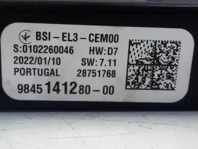 Second-hand car spare part fuse box unit for opel combo cargo (e) 1.5 cdti dpf oem iam references 98451418002  