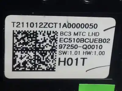 Автозапчастина б/у контроль опалення / кондиціонації для hyundai i20 (bc3) klass посилання на oem iam 97250q0010  