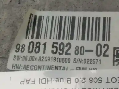 Second-hand car spare part multifunction display for peugeot 508 active oem iam references 9808159280