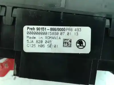 İkinci el araba yedek parçası isitma / klima kontrolü için skoda rapid spaceback (nh) active 86 cv / 63 kw oem iam referansları 5ja820045  