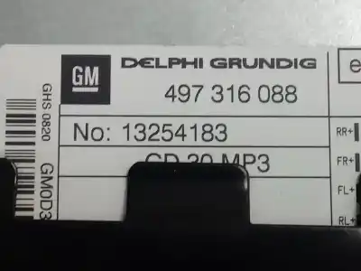 Автозапчастина б/у аудіо система / радіо cd для opel corsa d (s07) 1.4 (l08 l68) посилання на oem iam 497316088  