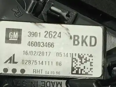 Second-hand car spare part interior rear right light for opel corsa e business oem iam references 39012624  