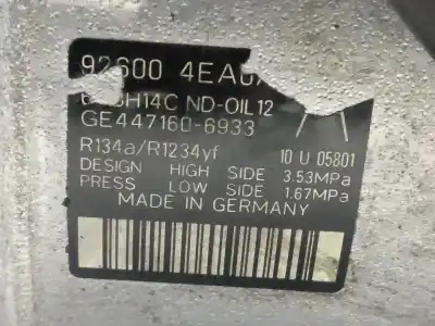 Second-hand car spare part air conditioning compressor for renault kadjar experience oem iam references ge4471606933  