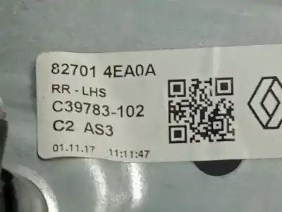 Second-hand car spare part rear left window regulator for renault kadjar experience oem iam references c39783102  